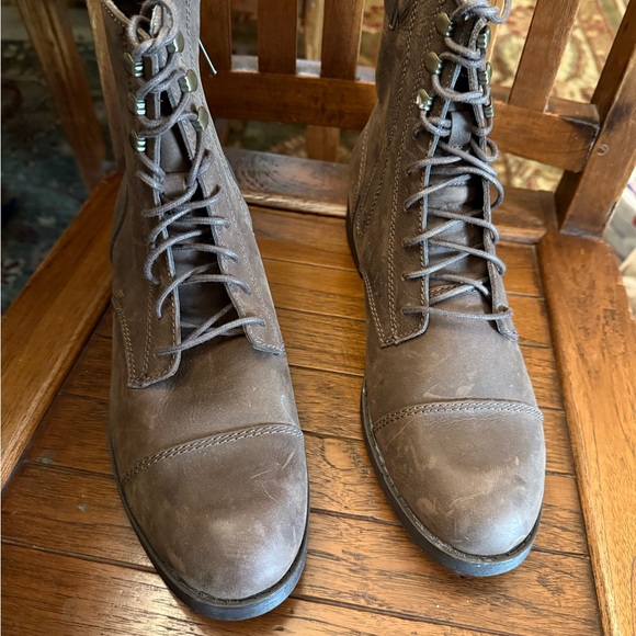 brand new unworn Ralph Lauren Denim & Supply Sedona  lace up boots size 8 w zip - Picture 5 of 8